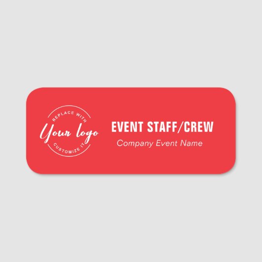 カスタムロゴ イベントスタッフ 会社名タグ 名札 (正面)
