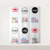 カスタムロゴ イベントバックドロップ ステップアンドリピート タペストリー (正面)