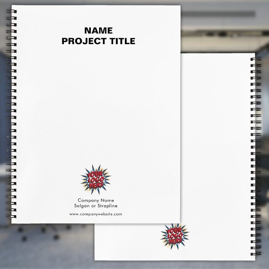 カスタムロゴ, ウェブサイト, 名前, 白 ノートブック