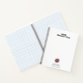 カスタムロゴ, ウェブサイト, 名前, 白 ノートブック (内部)