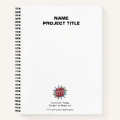 カスタムロゴ, ウェブサイト, 名前, 白 ノートブック (正面)