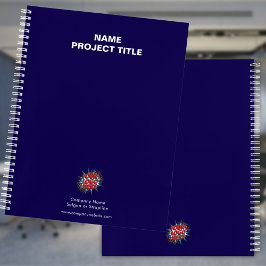 カスタムロゴ、ウェブサイト、名前、青 ノートブック
