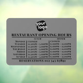 カスタムロゴ オープニング ランチ ディナー 営業時間 レストラン ウィンドウサイン (シート3)