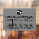 カスタムロゴ オープニング ランチ ディナー 営業時間 レストラン ウィンドウサイン (シート2)