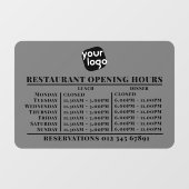 カスタムロゴ オープニング ランチ ディナー 営業時間 レストラン ウィンドウサイン (シート)