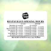カスタムロゴ オープニング ランチ ディナー 営業時間 レストラン ウィンドウサイン (シート3)