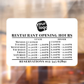 カスタムロゴ オープニング ランチ ディナー 営業時間 レストラン ウィンドウサイン (シート2)