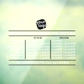 カスタムロゴ オープニング ランチ ディナー 営業時間 レストラン ウィンドウサイン (シート3)