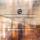 カスタムロゴ オープニング ランチ ディナー 営業時間 レストラン ウィンドウサイン (シート2)