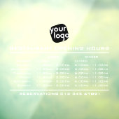 カスタムロゴ オープニング ランチ ディナー 営業時間 レストラン ウィンドウサイン (シート3)