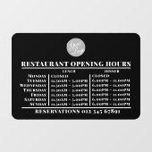 カスタムロゴ オープニング ランチ ディナー 営業時間 レストラン ウィンドウサイン (シート)