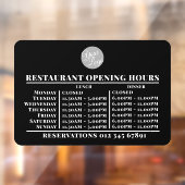 カスタムロゴ オープニング ランチ ディナー 営業時間 レストラン ウィンドウサイン (シート2)