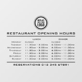 カスタムロゴ オープニング ランチ ディナー 営業時間 レストラン ウィンドウサイン (シート)