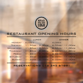カスタムロゴ オープニング ランチ ディナー 営業時間 レストラン ウィンドウサイン (シート2)