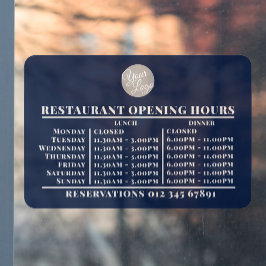 カスタムロゴ オープニング ランチ ディナー 営業時間 レストラン ウィンドウサイン