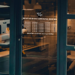 カスタムロゴ オープニング ランチ ディナー 営業時間 レストラン ウィンドウサイン