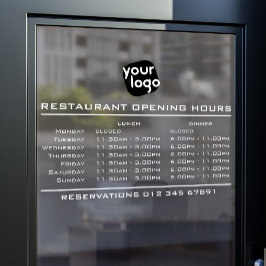 カスタムロゴ オープニング ランチ ディナー 営業時間 レストラン ウィンドウサイン
