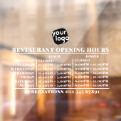 カスタムロゴ オープニング ランチ ディナー 営業時間 レストラン ウィンドウサイン (シート2)