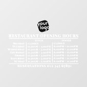 カスタムロゴ オープニング ランチ ディナー 営業時間 レストラン ウィンドウサイン (シート)