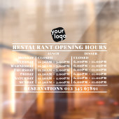 カスタムロゴ オープニング ランチ ディナー 営業時間 レストラン ウィンドウサイン (シート2)