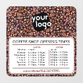 カスタムロゴ オープニング ランチ ディナー 営業時間 食堂 ウィンドウサイン (シート)