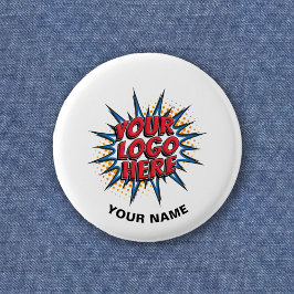 カスタムロゴ、カスタム文字、白人社員 缶バッジ