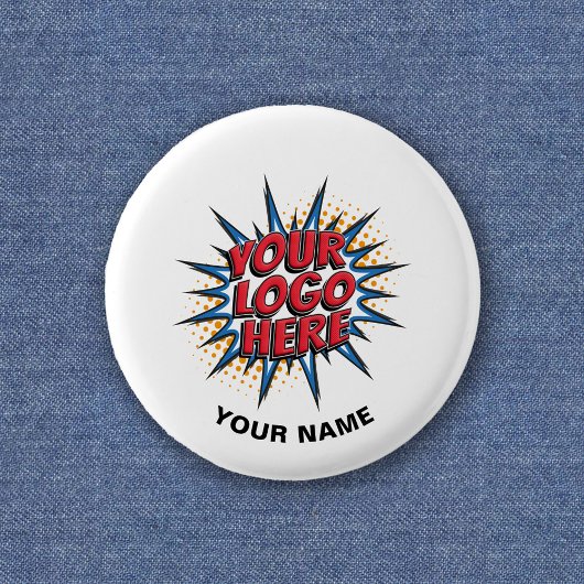 カスタムロゴ、カスタム文字、白人社員 缶バッジ