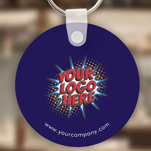 カスタムロゴ、カスタム文字、青 キーホルダー