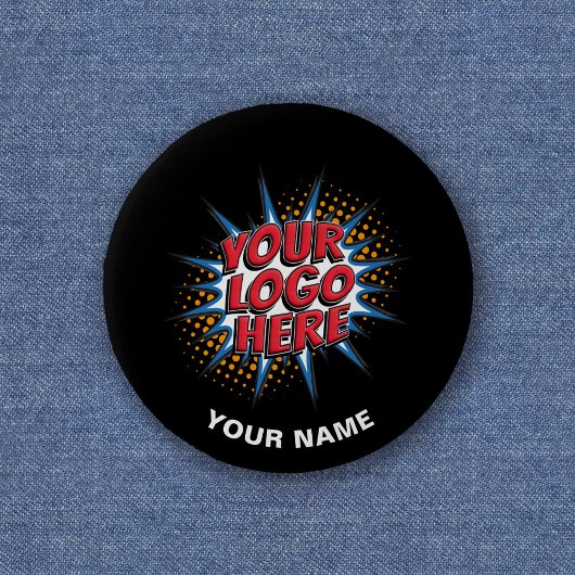 カスタムロゴ、カスタム文字、黒名 缶バッジ