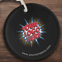 カスタムロゴ、カスタム文字、黒 キーホルダー