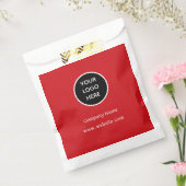 カスタムロゴ カンパニー レッド ビジネス コーポレート フェイバーバッグ (封をした状態)