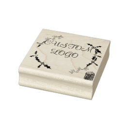 カスタムロゴ・クリスマスリース ラバースタンプ