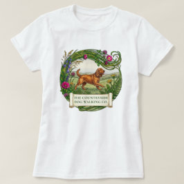 カスタムロゴ コッカー・スパニエル ドッグウォーカー Tシャツ