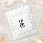 カスタムロゴ シンプルなグレー枠付き フェイバーバッグ (クリップ留めされた状態)