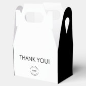 カスタムロゴ シンプル ブラック&ホワイト ありがとう フェイバーボックス (オープン)