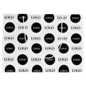 カスタムロゴ ステップアンドリピート ビジネス 会社 ラージペーパーバッグ (裏面)