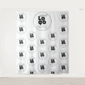 カスタムロゴ ステップアンドリピート フォトブース 背景 タペストリー (正面)