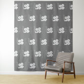 カスタムロゴ ステップリピート グレー フォトブース バックドロップ タペストリー (インサイチュ)