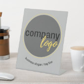 カスタムロゴ・スローガン会社ブランド 台座サイン (インサイチュ)