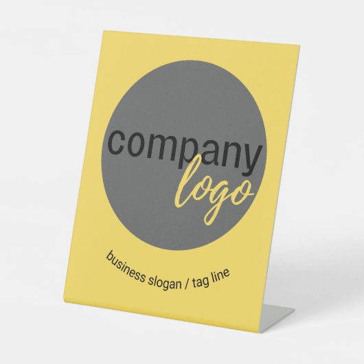 カスタムロゴ・スローガン会社ブランド 台座サイン (正面)