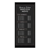 カスタムロゴ & ソーシャルアイコン ローズゴールド ブラック メニュー (正面)