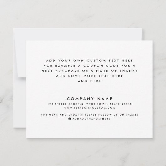 カスタムロゴ・ソーシャル・メディア・ビジネス・サンキューカード サンキューカード (裏面)