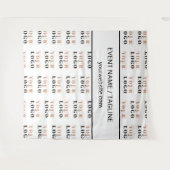 カスタムロゴ&テキスト ハーフドロップ リピート 白い背景 タペストリー (正面(横))