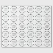 カスタムロゴ&テキスト ラッピングペーパー (フラット)