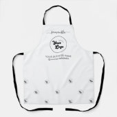 カスタムロゴ&ネームサロンスタッフのミニマリスト エプロン (正面)