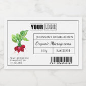 カスタムロゴ&バーコードダイコン フードラベル (シングルラベル)