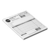 カスタムロゴ ビジネス請求書 テンプレート ノートパッド (アングル)