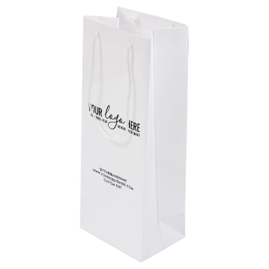 カスタムロゴ ビジネス カンパニー コーポレート トレード ショー ワインギフトバッグ (正面アングル)