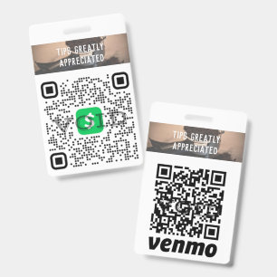 カスタムロゴ ビジネス キャッシュレス チップ QR バッジ