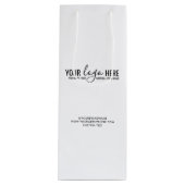 カスタムロゴ ビジネス 会社 法人 貿易 ショー ワインギフトバッグ (正面)